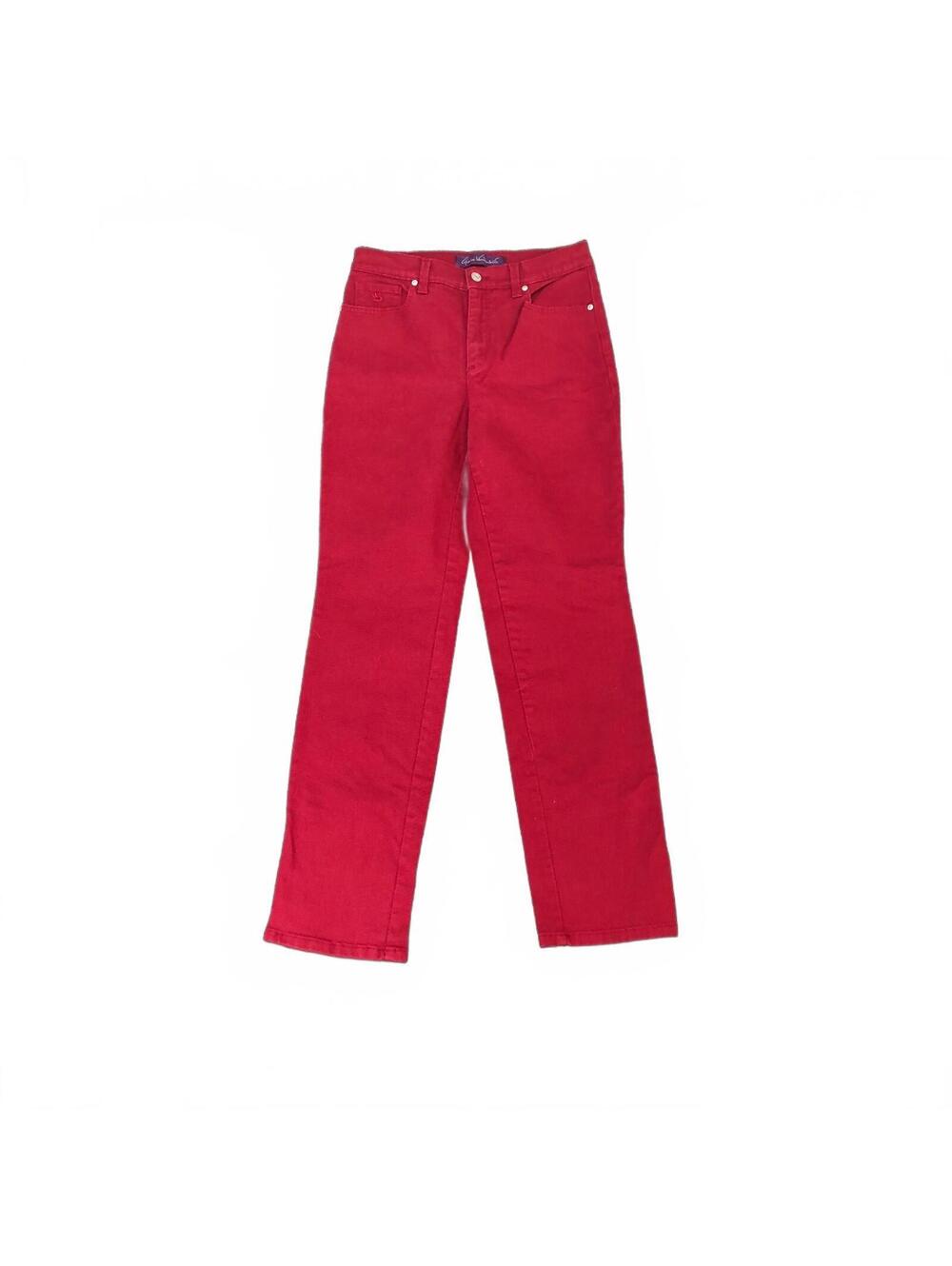 Gloria Vanderbilt Amanda Red Straight Leg Jeans Size 6